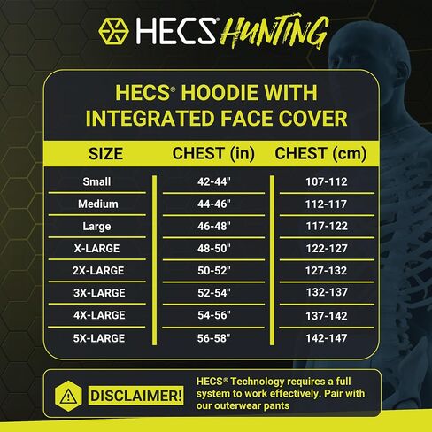HECS Hunting HECStyle Stealth Screen Hoodie with Face Mask Deer Turkey & Big Game Hunting Accessories & Gear Unisex in Saudi Arabia