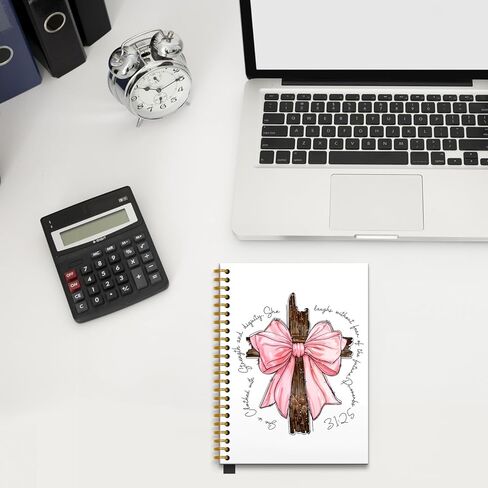 Pink Bow Coquette Notebook, God is Within Her She Will not Fall Christian Notebook Journal, Preppy Journal, Christian Gifts for Women, Bible Journaling Notebook, Spiral Notebook 5.5x8.3 Inches in Kuwait