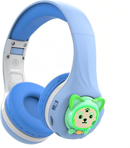 Riwbox CB-7S Kids Bluetooth Headphones, LED Light Up, 74/85/95dB Safe Volume Limited, TF Card, 50H Playtime, Bluetooth V5.3 Wirless Headphones with Mic and Volume Control for Tablet in Kuwait