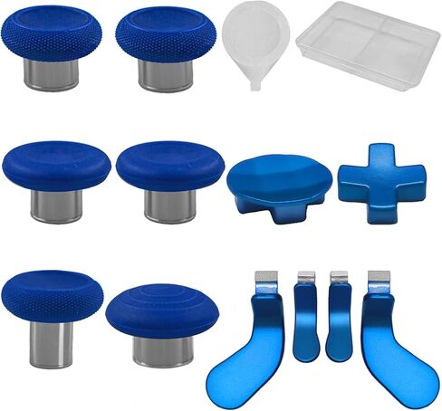13 in1 Metal Thumbsticks for Xbox One Elite Series 2 Core Controller, Replacement Thumbsticks Paddles Joysticks for Xbox Elite Series 2 with 6 Magnetic Swap Joysticks, 4 Paddles, 2 D-Pads, 1Tool(Blue) in Saudi Arabia