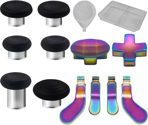 13 in1 Metal Thumbsticks for Xbox One Elite Series 2 Core Controller, Replacement Thumbsticks Paddles Joysticks for Xbox Elite Series 2 with 6 Magnetic Swap Joysticks, 4 Paddles, 2 D-Pads, 1Tool(Blue) in Saudi Arabia