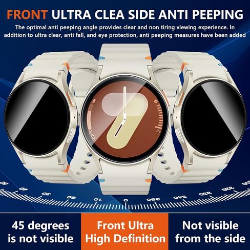 （3 Pack） for Samsung Galaxy Watch 7/6/5/4/FE 40mm Privacy Screen Protector, 9H Hardness Anti-peeping Ultra-thin Tempered Glass Screen Protector for Samsung Galaxy Watch 7/6/5/4/FE 40mm in Saudi Arabia