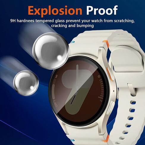 （3 Pack） for Samsung Galaxy Watch 7/6/5/4/FE 40mm Privacy Screen Protector, 9H Hardness Anti-peeping Ultra-thin Tempered Glass Screen Protector for Samsung Galaxy Watch 7/6/5/4/FE 40mm in Saudi Arabia