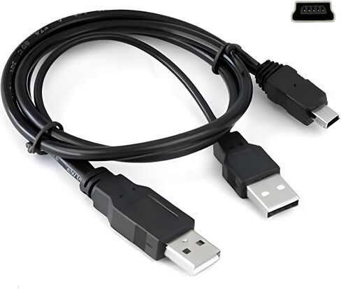 USB 3.0 نوع الطاقة المزدوجة من النوع A إلى Micro B عالي السرعة حتى 5 جيجابت في الثانية كابل نقل البيانات لمحركات الأقراص الصلبة الخارجية in Kuwait