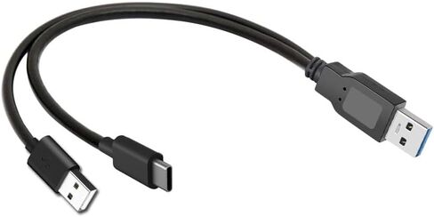 USB 3.0 نوع الطاقة المزدوجة من النوع A إلى Micro B عالي السرعة حتى 5 جيجابت في الثانية كابل نقل البيانات لمحركات الأقراص الصلبة الخارجية in Kuwait