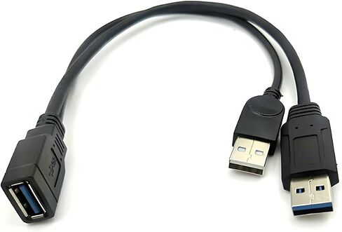 USB 3.0 نوع الطاقة المزدوجة من النوع A إلى Micro B عالي السرعة حتى 5 جيجابت في الثانية كابل نقل البيانات لمحركات الأقراص الصلبة الخارجية in Kuwait