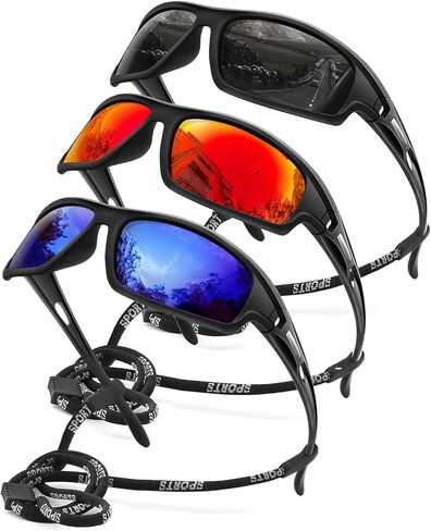 3pack استقطاب نظارة شمسية للرجال يقودون الجولف الصيد الجري الركض نظارات الشمس UV400 حماية in Kuwait