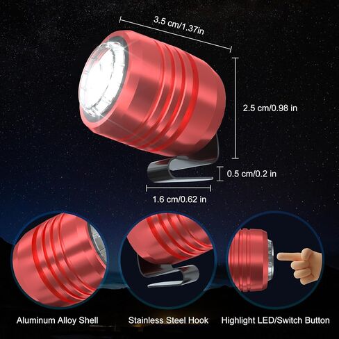 2 Rechargeable Headlights Compatible with Clog, Adjustable Light for Shoes, Flashlights Accesories for Kids Adults Sandals, Clip on Clog, Headlamps Shoes Decorations, Blue in Saudi Arabia