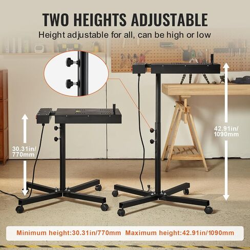 VEVOR 16x16 inch 1800W Flash Dryer for Screen Printing, 0-750℉ Temperature Control, with Height Adjustable Stand, 360° Rotation, T-Shirt Curing Machine, Pro 16x16Inch, Black in Saudi Arabia