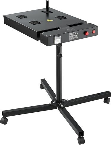 VEVOR 16x16 inch 1800W Flash Dryer for Screen Printing, 0-750℉ Temperature Control, with Height Adjustable Stand, 360° Rotation, T-Shirt Curing Machine, Pro 16x16Inch, Black in Saudi Arabia