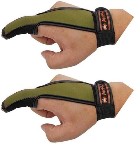 AirFly Surf Fishing Casting Glove Single Finger - Anti-Slip Finger Protector for Braided Line and Saltwater - Adjustable Wrist Strap, Ambidextrous Fit - Designed in USA in Saudi Arabia