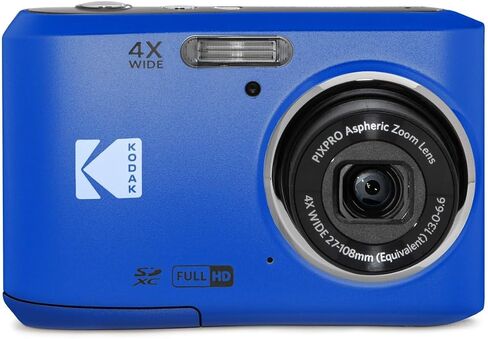 KODAK PIXPRO Friendly Zoom FZ45 16MP Digital Camera with 4X Optical Zoom 27mm Wide Angle and 2.7" LCD Screen + 4-Pack Rechargeable AA Batteries, + Green Extreme Charger for AA/AAA (Blue) in Saudi Arabia