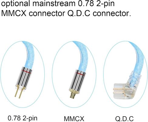 ARTTI A5 Clear Earphone Cable 2.5/3.5/4.4mm 3in1 Plug 2 Cores 756 Strands Silver-Plated 7N OCC Copper Upgrade Cable, DQC/MMCX Plug (QDC Bend) in Saudi Arabia
