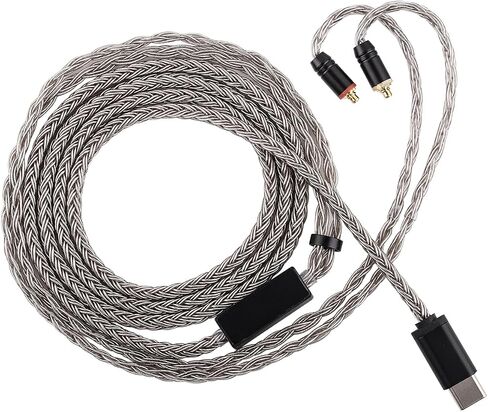 Linsoul Tripowin Zonie Hifi In-OER مراقبة كبل ترقية ، مع MIC Omni ، كابل SPC المطلي بالفضة 16 ، خيارات Type-C/3.5mm ، سلكي خالٍ من تشابك SPC 1.25M لـ Audiophiles (Typec ، MMCX) in Kuwait