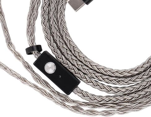 Linsoul Tripowin Zonie Hifi In-OER مراقبة كبل ترقية ، مع MIC Omni ، كابل SPC المطلي بالفضة 16 ، خيارات Type-C/3.5mm ، سلكي خالٍ من تشابك SPC 1.25M لـ Audiophiles (Typec ، MMCX) in Kuwait
