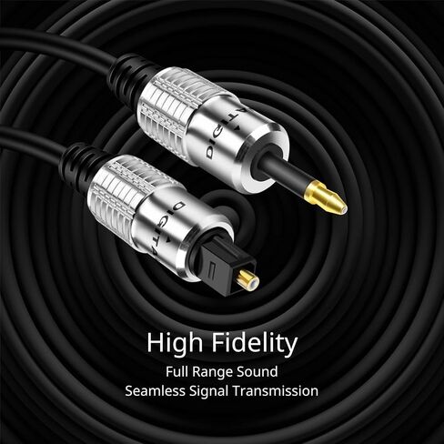 TNP Products 3 أقدام Mini Toslink إلى Toslink Digital Optical Audio Cable - محول محول سلك سلك السلك لصوت Chromecast ، مستقبل AV ، الكمبيوتر والمزيد in Kuwait
