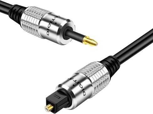 TNP Products 3 أقدام Mini Toslink إلى Toslink Digital Optical Audio Cable - محول محول سلك سلك السلك لصوت Chromecast ، مستقبل AV ، الكمبيوتر والمزيد in Kuwait
