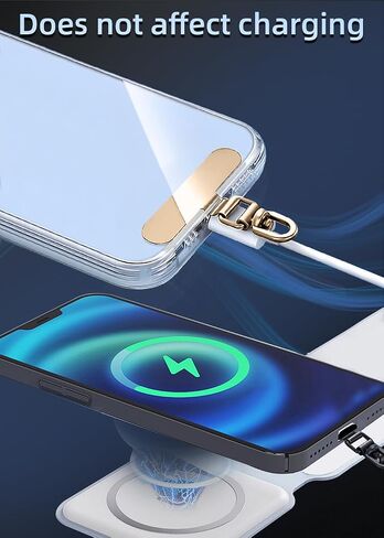 ZXZone Metal Phone Tether Tab, Anti-Scratch, Metal Phone Patch, Universal Cellphone Lanyard Pad for Full Phone Cases, 2 Pieces (TS) (Gold) in Kuwait