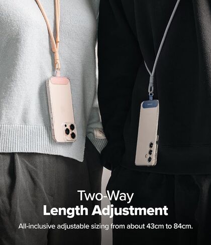 Ringke Holder Link Flow Shoulder Y-Type Designed for Phone Lanyard, Cute Soft Adjustable Crossbody Strap with Tether Tab in Saudi Arabia