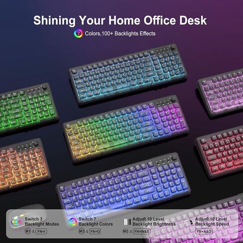 2.4G Wireless Keyboard and Mouse, Wireless Keyboard and Mouse Combo, Click Soft, 2.4GHz Cordless Connection for Windows/PC/Laptop (Black) in Saudi Arabia