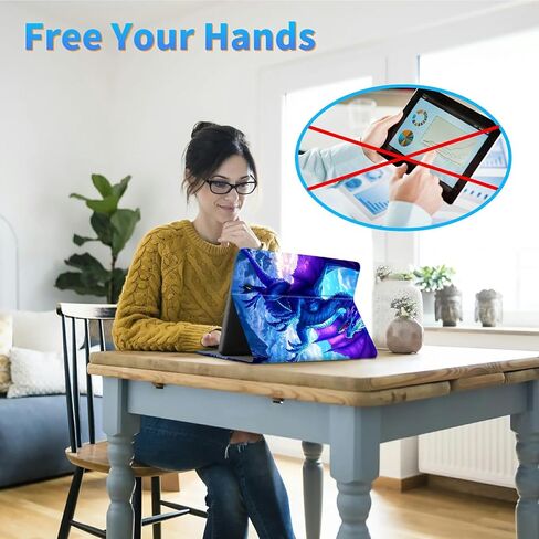 for Kindle Paperwhite 12th Generation 2024 7" & Kindle Colorsoft 12th Gen 2024 Signature Edition Case, Multiple Viewing Angles & Kickstand Back Case Drop Protection Smart Cover, Blue Elephant in Kuwait