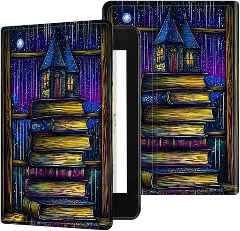 for Kindle Paperwhite 12th Generation 2024 7" & Kindle Colorsoft 12th Gen 2024 Signature Edition Case, Multiple Viewing Angles & Kickstand Back Case Drop Protection Smart Cover, Blue Elephant in Kuwait