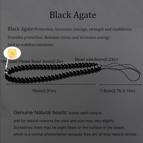 KIKILA Phone Lanyard Wrist Semi-Precious Gem Stones Beaded Phone Charm CellPhone Lanyard Wrist Strap Handmade Natural Gemstone Phones Chain String in Saudi Arabia