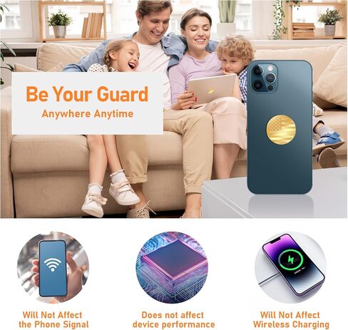6 PCS ملصق حماية الهاتف الخليوي ، واقي هاتف جديد 5G ، 360 موجات الكهرومغناطيسية مستديرة للهاتف المحمول ، الكمبيوتر ، الراديو ، الكمبيوتر المحمول ، الكمبيوتر اللوحي ، جهاز توجيه wifi ، التلفزيون ، جميع الأكياس الإلكترونية in Kuwait