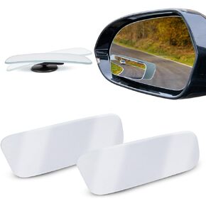 True Line Automotive 2 Pack Blind Spot Car Mirror - Frameless Car Blind Spot Mirror with Adjustable 360° View - Car Mirror Blindspot Mirror, Universal Fit, Wide Angle, Blindspot Mirror for Car