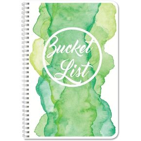 BookFactory Bucket List Journal/Bucket List Diary/Log Book 206 Pages 6" x 9" Wire-O (LOG-206-69CW-A-(BucketList))