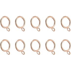 Curtain Rings, (1 Inch) 24Pcs, Metal Drapery Hanging Ring with Eyelets - for Household Window Door Rods, Silver Tone