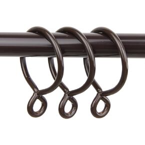 Rod Desyne 10 Count Eyelet Curtain Rings, 1-3/8-Inch, Satin Nickel