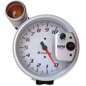 Equus E6081S 5" Tachometer 10K RPM Silver Dial & Shift Light