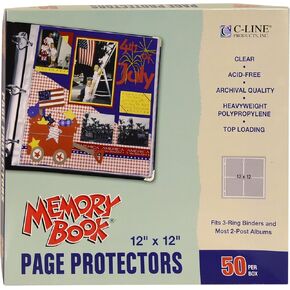 C-Line 62021 Page Protectors, 12x12 Inches, Clear in Kuwait
