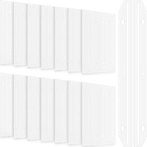 Fabbay Magazine Holders for Binders 3 Hole Punched Plastic Magazine Organizer Binder Accessories 3 Ring Binder Insert Strips for File Book Paper Magazine Collector, Translucent White(58 Pcs)
