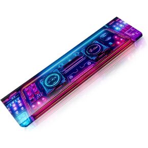 GUNMJO Acrylic Keyboard Wrist Rest, Ocean Wave, for TKL Computer Keyboard and Mechanical Keyboard, Comfortable, Ergonomic for Easy Typing, 14x3 inches/18mm Thick