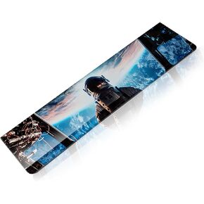 GUNMJO Acrylic Keyboard Wrist Rest, Ocean Wave, for TKL Computer Keyboard and Mechanical Keyboard, Comfortable, Ergonomic for Easy Typing, 14x3 inches/18mm Thick