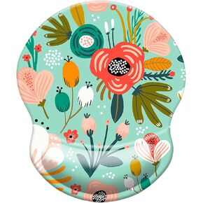 Ergonomic Design Mouse Pad with Wrist Rest Support, Non-Slip PU Base Cute Wrist Mouse Pad, Pain Relief Mousepad for Gaming & Working (Wrist Marble Purple-B) in Kuwait