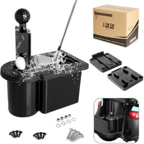 Golf Cart Ball Washer and Golf Club Cleaner Kit - Detachable Bracket, Suitable for Yamaha, EZGO TXT RXV, Club Car DS Precedent, and Other Brands