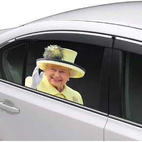 Betty-White Car Window Cling Funny Car Sticker Window Decal for Vehicles Automotive Stickers(for Right Side) (Betty)
