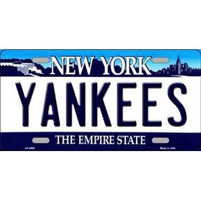 Yankees New York State Novelty Metal License Plate Tag LP-2089