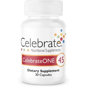 Celebrate Vitamins CelebrateONE 45 One Per Day Bariatric Multivitamin with Iron Capsules, 45 mg of Iron, for Sleeve Gastrectomy and Gastric Bypass Surgery Patients, 30 Count