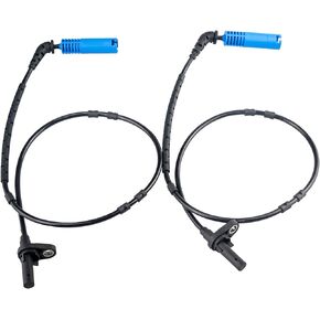Front ABS Wheel Speed Sensor Left Right fit BMW X3 E83 2004 2005 2006 2007 2008 2009 2010, Driver Passenger Side, ALS455, 2pcs