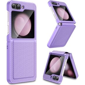 Maxdara for Z Flip 5 Case, Samsung Galaxy Z Flip 5 Case with Hinge Protection & Built-in Front Screen Protector Support Wireless Charging Hard PC Phone Case for Galaxy Z Flip 5 5G- Mint Green