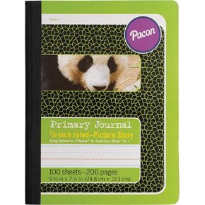 Pacon 2425 Composition Book, 1/2 Ruling, 9 3/4 x 7 1/2, 100 Sheets