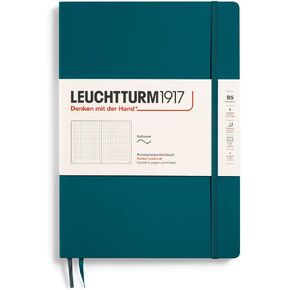 LEUCHTTURM1917 - Notebook Softcover Composition B5-123 Numbered Pages for Writing and Journaling (Dotted, Pacific Green)
