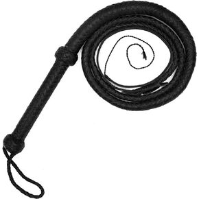 Bull Whip Made with Heavy Duty Cowhide Leather Whip - Indiana Jones Leather Whip for Beginners/Training/Toddler (6 Feet)