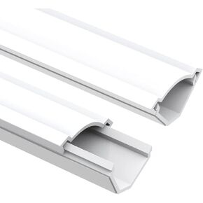 خافي عيوب سلك الزاوية، غطاء سلك خافي عيوب قناة قناة القناة، طقم خافي عيوب زاوية الكابل 125.6 بوصة، قناة إدارة كابلات قناة زاوية قابلة للطلاء، أداة إخفاء سلك زاوية الحائط - 8 × طول 15.7 in Kuwait