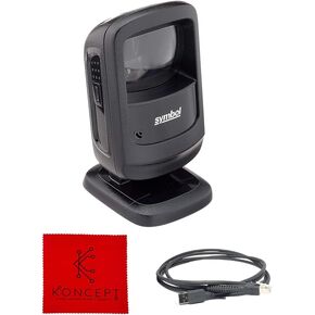 DS9208 ZEBRA Motorola Symbol Digital Handsfree 1D/2D Barcode Scanner with USB Cable and Microfiber Cleaning Cloth - High Performance Scanning, Compact Design, 1-Year Warranty, Standard Range (Renewed)