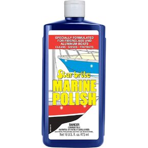 STAR BRITE Marine Polish - For Fiberglass, Metal & Painted Surfaces - Cleans & Polishes Without Buffing, Restores Color, Removes Chalk From Boat Hulls